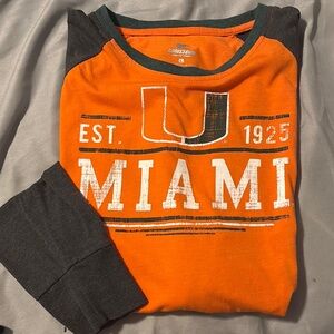 Colosseum Orange and Gray Miami Long Sleeve Tee
